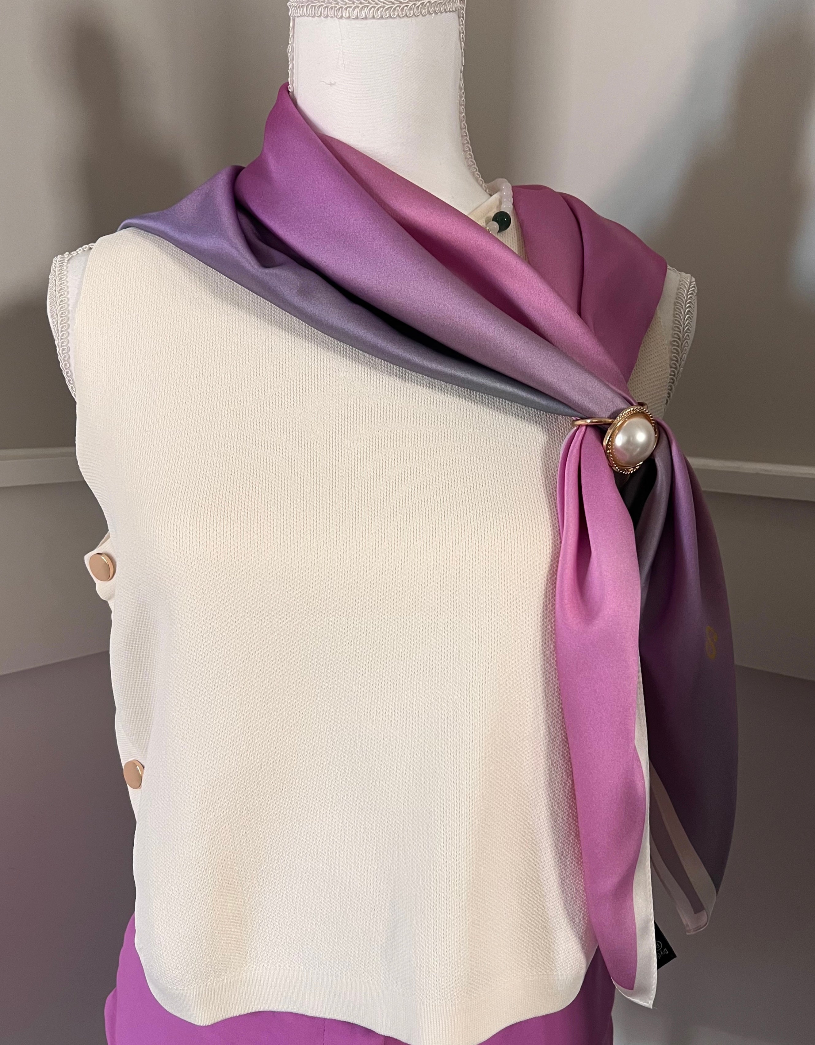 Sweet Gratitude Silk Satin Scarf