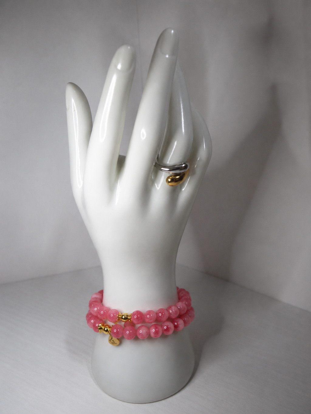 Pink/White Jade Beaded Bracelet from The Sweet Gratitude Collection