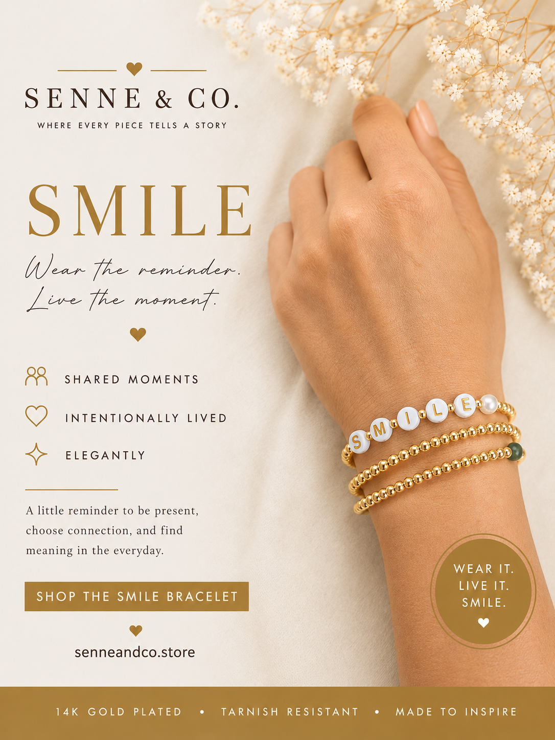 Limited Edition Golden SMILE Bracelet