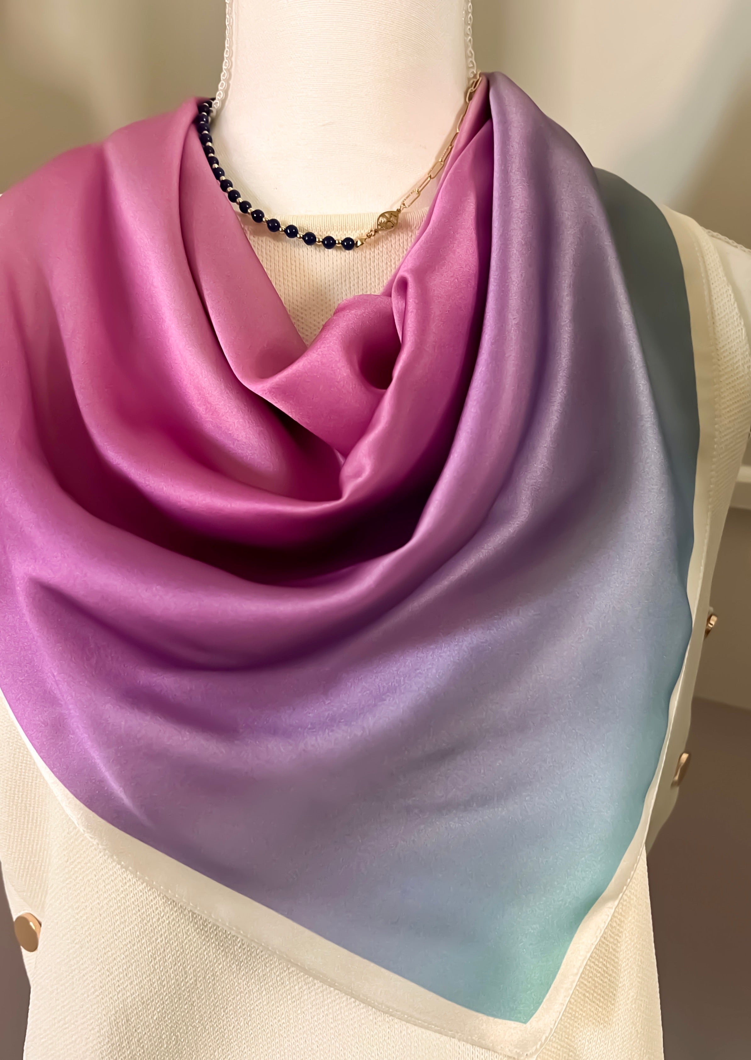Sweet Gratitude Silk Satin Scarf