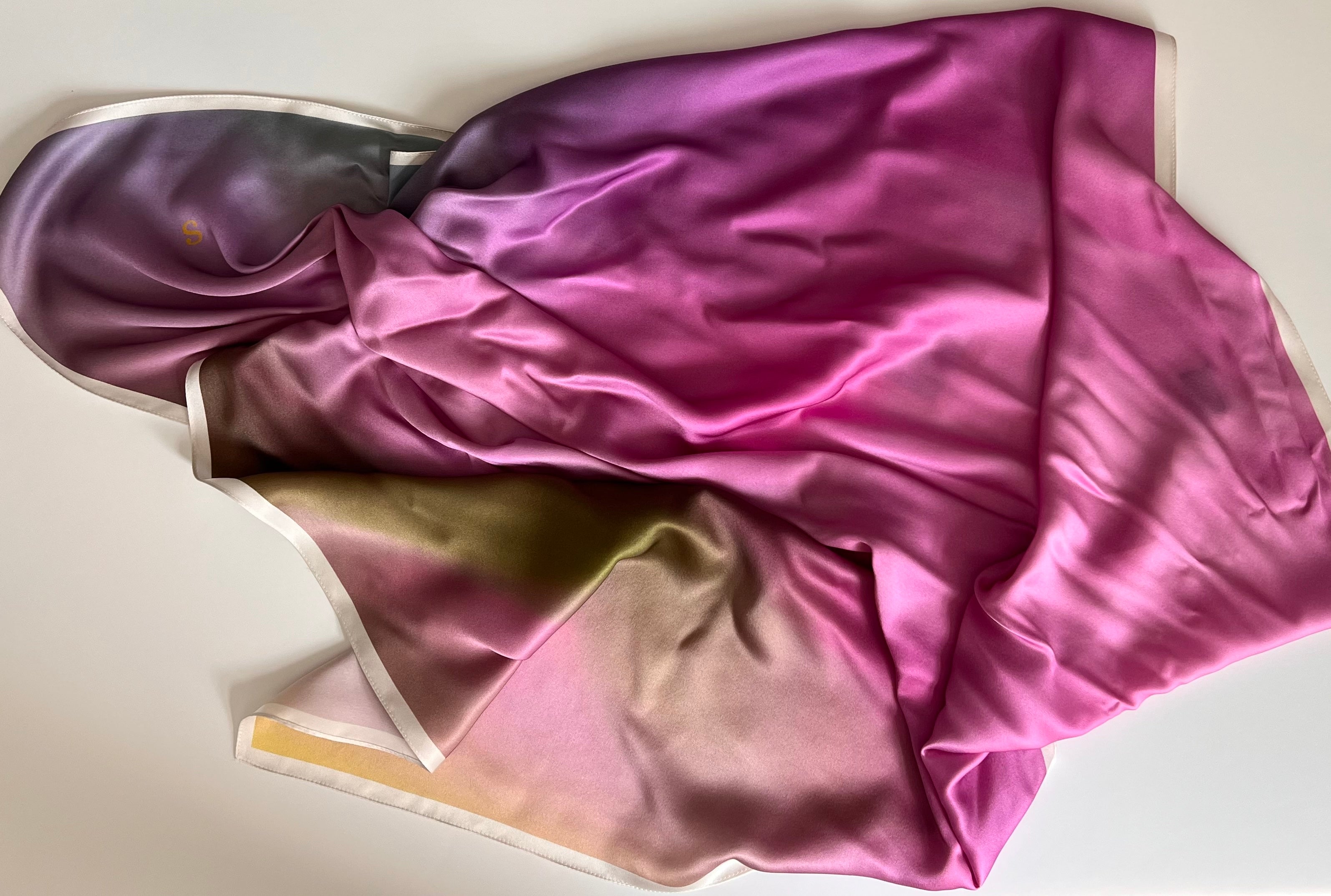 Sweet Gratitude Silk Satin Scarf