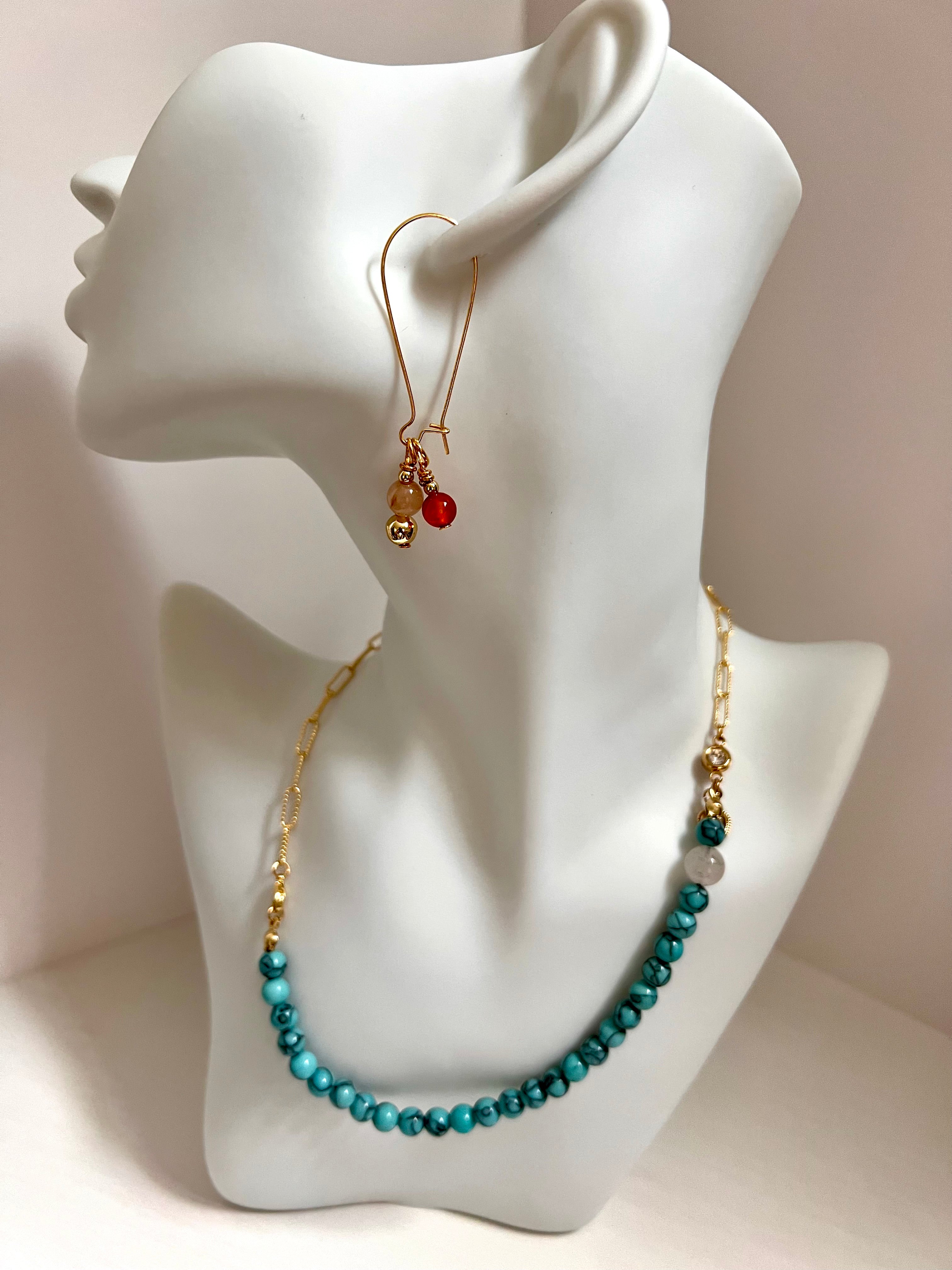 Asymmetrical Turquoise Necklace