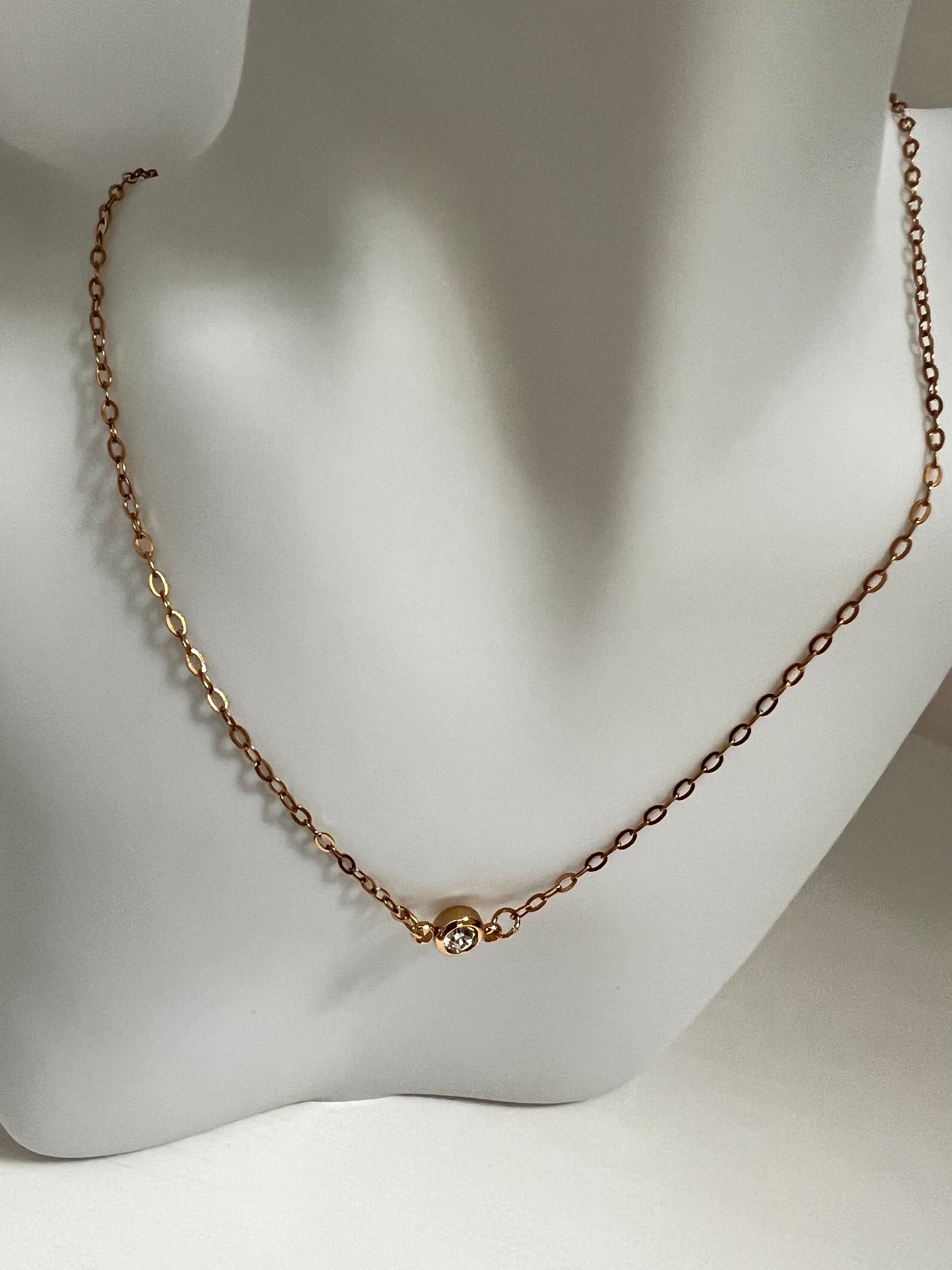 Sweet Gratitude Solitaire Necklace