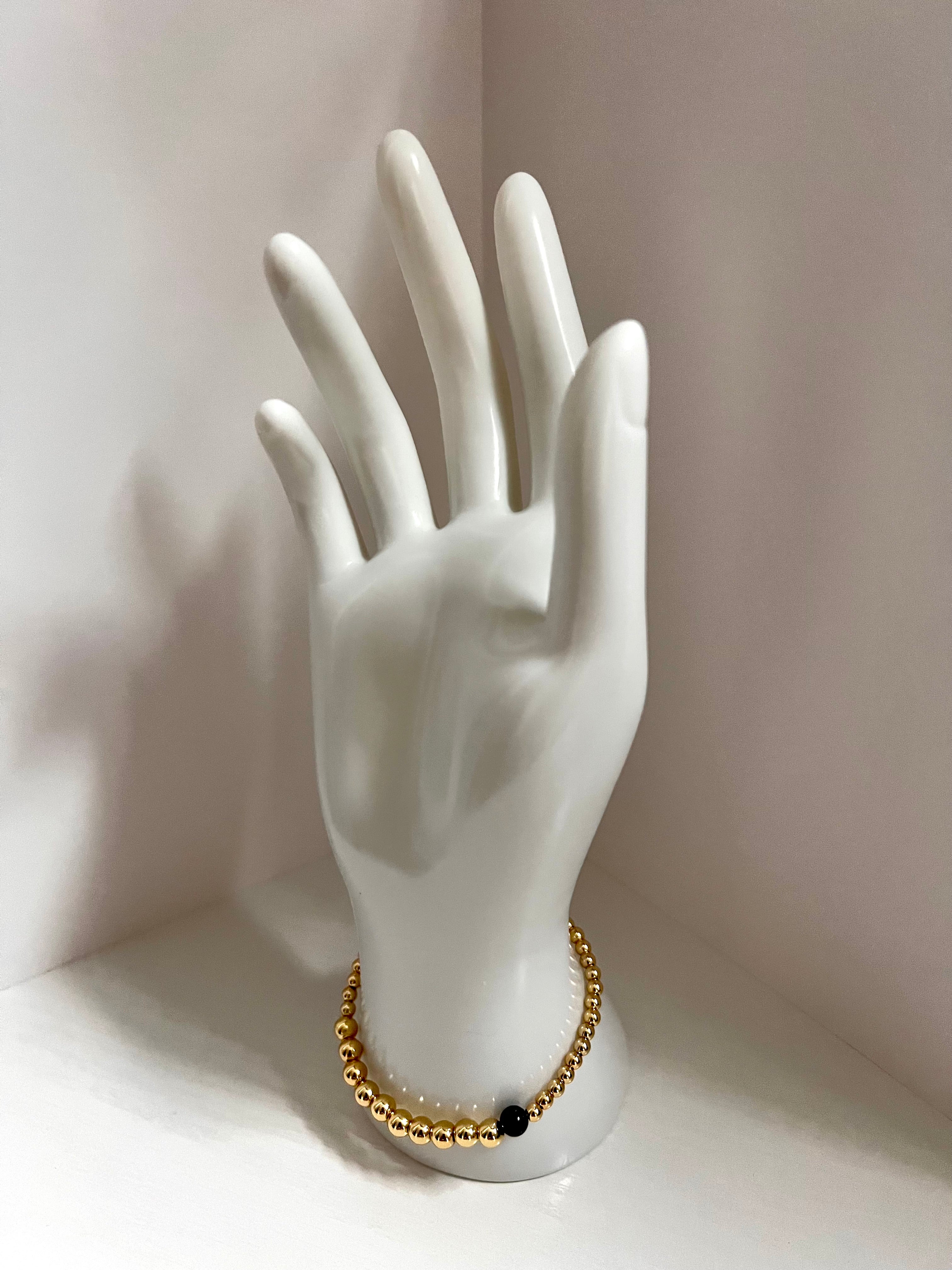14K Gold-Plated Beaded Bracelet