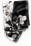 Monochrome Dreams Silk Satin Scarf