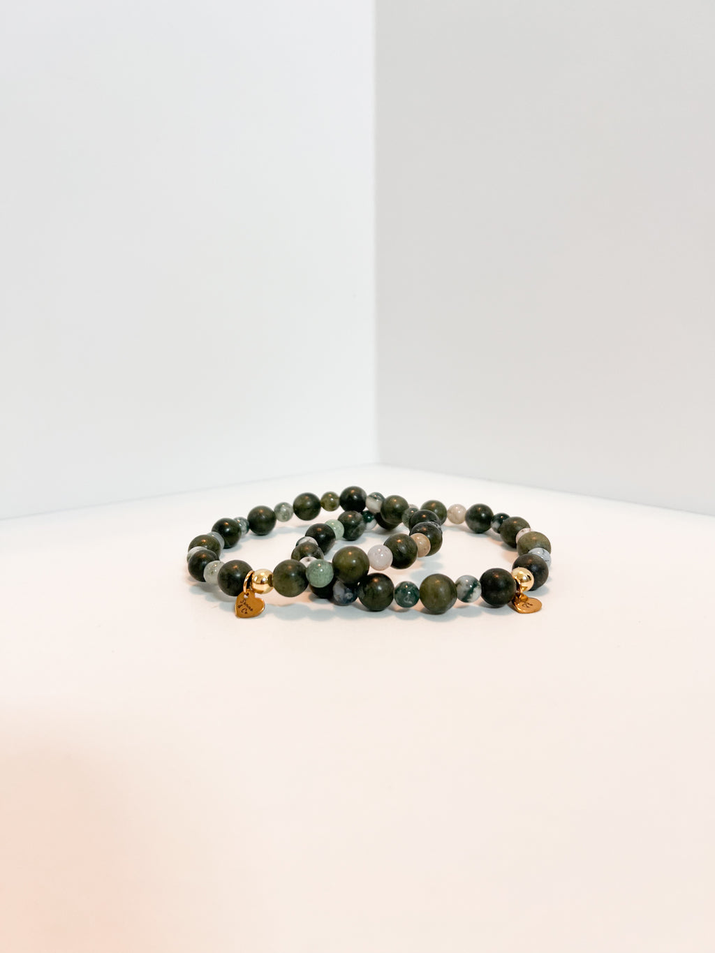 Tree Agate & Canadian Jade Bracelet