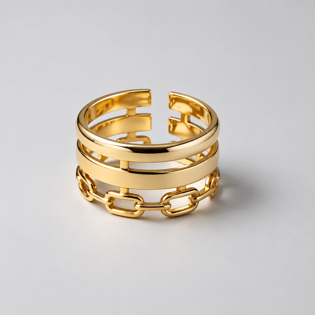 Layered Chain Ring - Free Size