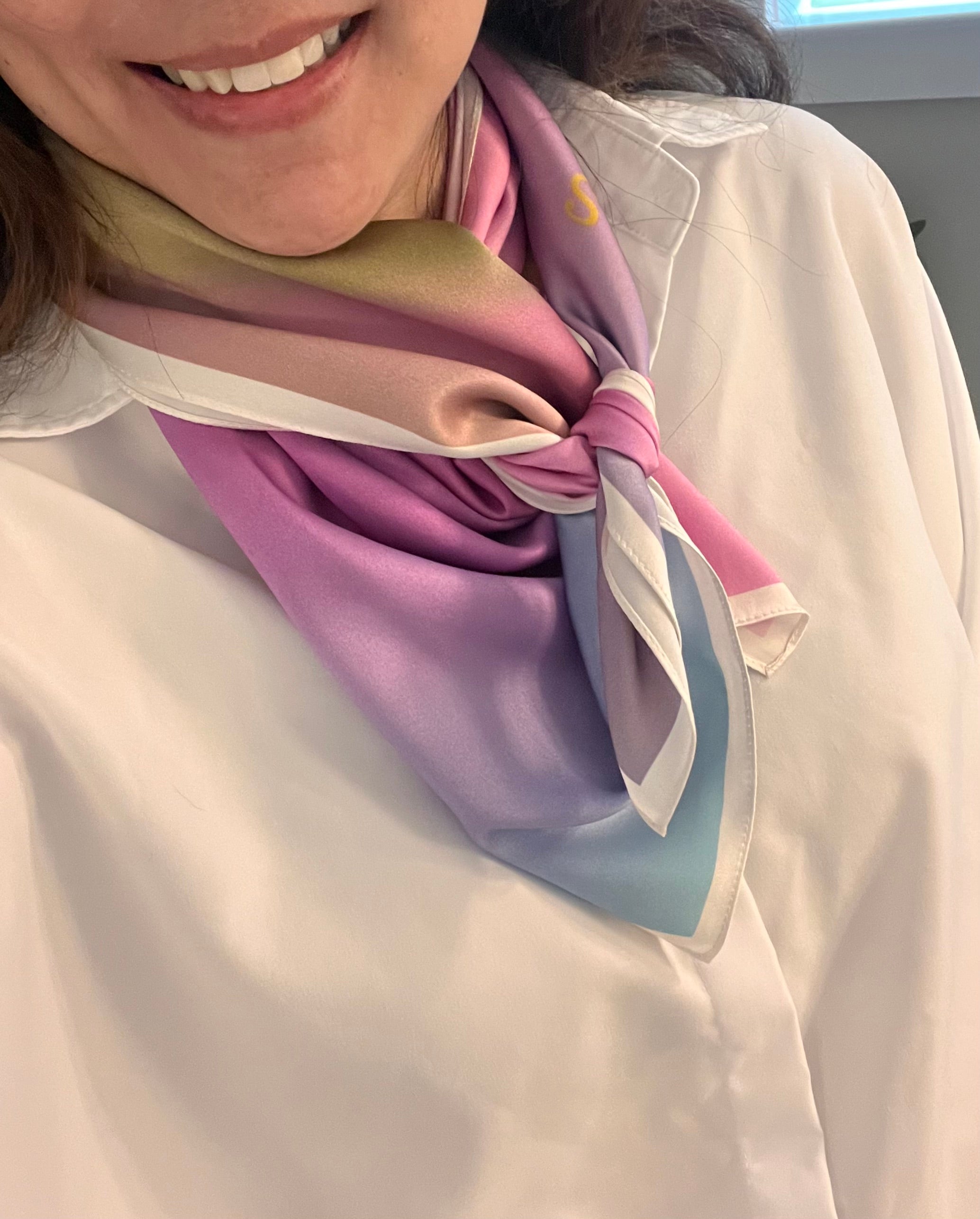 Sweet Gratitude Silk Satin Scarf